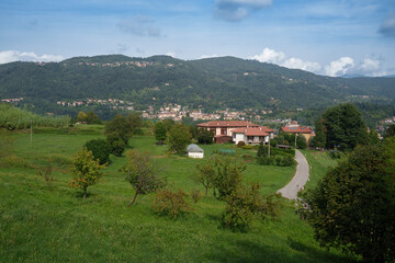 Fototapeta na wymiar Natural park of Curone and Montevecchia, in Brianza