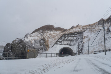tunnel in winter