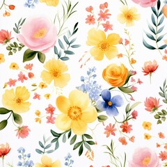 Obraz premium watercolor leaf pattern