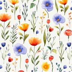 Fototapeta premium watercolor leaf pattern