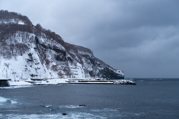 winter landscape with snow and mountains