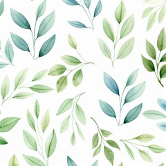 watercolor leaf pattern