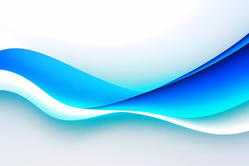 Obraz premium Light Blue Wave Background, Abstract geometric background with liquid shapes. Vector illustration.