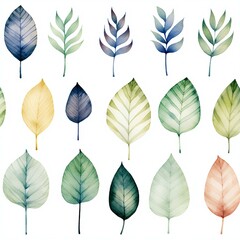 Obraz premium watercolor leaf pattern