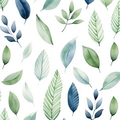 Fototapeta premium watercolor leaf pattern