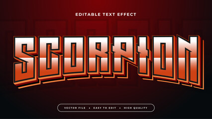 Black and red scorpion 3d editable text effect - font style - obrazy, fototapety, plakaty