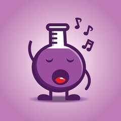 laboratory glass bottle singing expressions