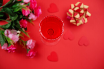 Strawberry cocktail for Valentine's day