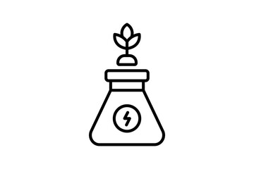 biomass icon. icon related with energy and technological development . line icon style. Simple vector design editable