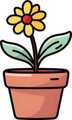Naklejka na ściany i meble flower pot, flower, plant, flower pot