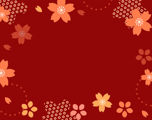 正月の背景イラスト。和柄をあしらった美しい背景。