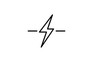 electricity icon. icon related with energy and technological development . line icon style. Simple vector design editable
