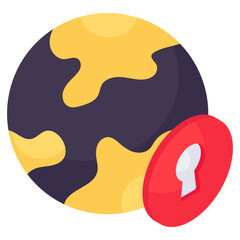 Modern design icon of global security