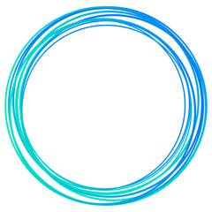 Blue circle frame.Round scribble or scrawl for highlighting text.