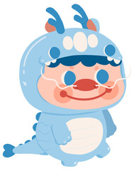 Blue Dragon Mascot