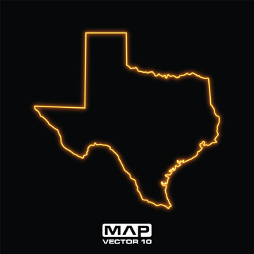 Texas map vector elements, Texas map vector template