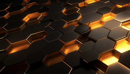 Obraz premium Abstract futuristic luxurious digital geometric