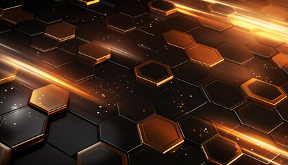 Obraz premium Abstract futuristic luxurious digital geometric