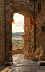 narrow street in the town