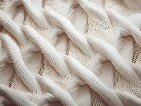 Warm and cozy knitted wool, white texture background. soft and fuzzy fabric patterned surface, hygge lifestyle