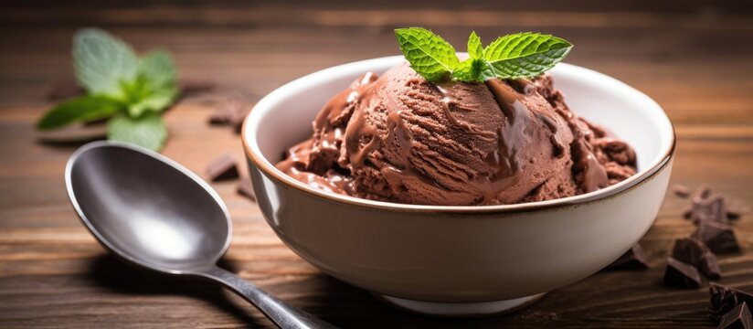 Chocolate Ice Cream Scoop stock photo. Image of scoop - 118155804