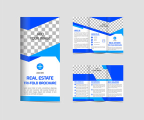 Creative real estate brochure template design