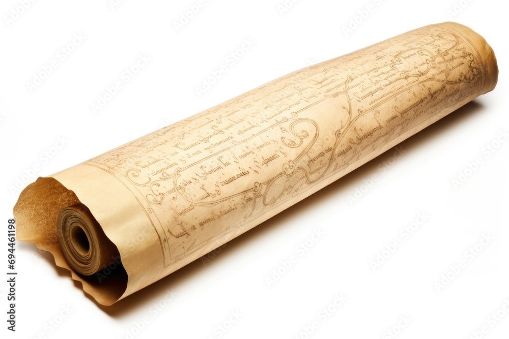 Aufkleber a roll of paper with writing on it. can be used for various purposes