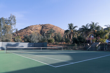 tennis court and net