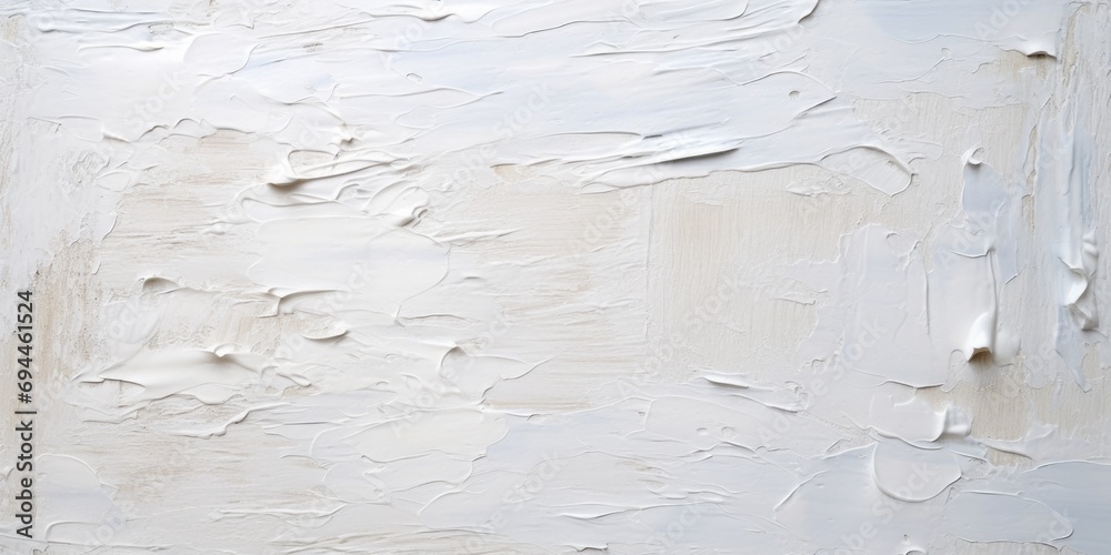 Poster A detailed close-up view of a painting made with white paint. This versatile image can be used in various projects