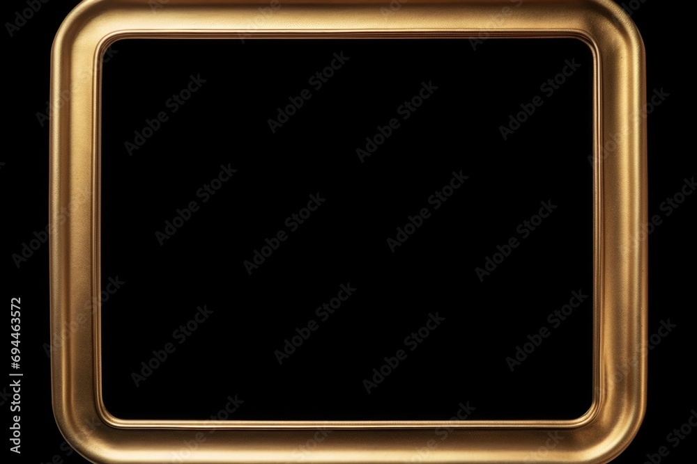 Poster a gold frame is showcased against a black background. perfect for adding elegance and sophistication