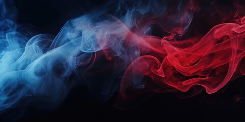 Obraz premium Close-up view of red and blue smoke. Suitable for various creative projects and designs