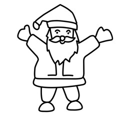 santa claus line icon