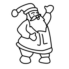 santa claus line icon