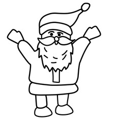 santa claus line icon