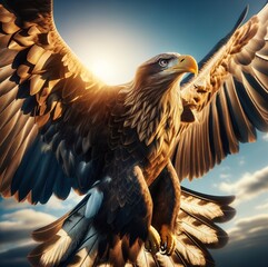 Graceful Bird of Prey Soaring Through the Sky