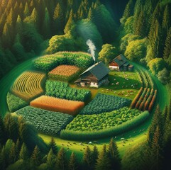 Gardens in the park of palace