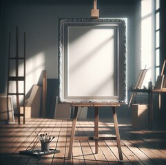 Room with a picture frame