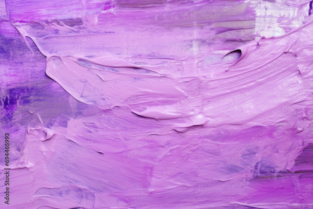 Poster A close-up view of a painting featuring vibrant purple paint. This image can be used to add a pop of color and creativity to various design projects