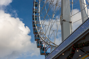 Ferris Wheel a week before Christmas on the main square of Stuttgart