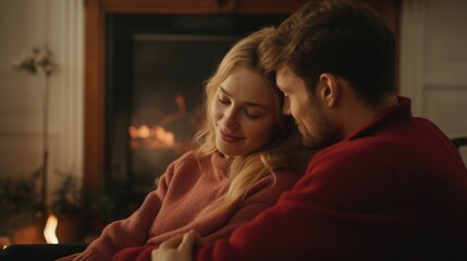 A picture of a man and a woman sitting next to each other. Suitable for various uses