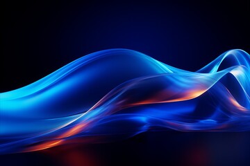 Abstract Blue Waves. Dynamic Modern Background with Vibrant Lighting for Creative Projects