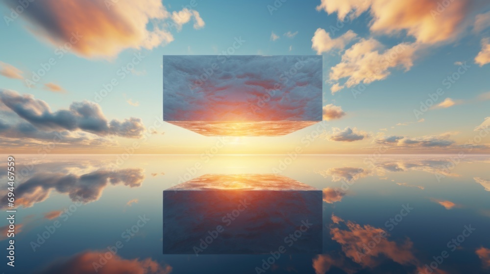 Aufkleber A picture of a sky with clouds. Perfect for adding a touch of nature to your designs