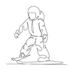 little boy skiing