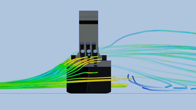 CFD simulation Computational fluid dynamics - Ship boat airflow simulation