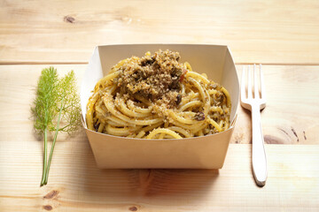 Pilchard Pasta from Italy – Traditional Sicilian Gourmet Dish with Fresh 