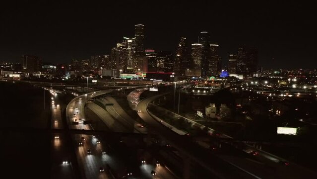 downtown at night