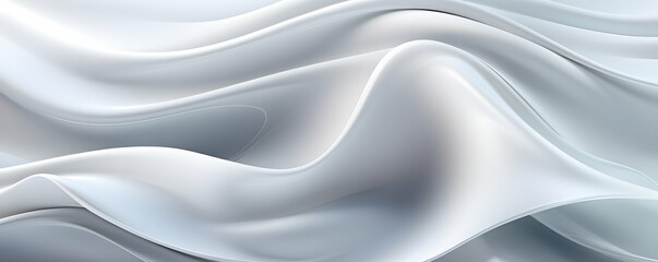 Obraz premium An abstract image with white wavy textures flowing across the frame, giving a calm and modern feel.
