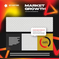 Market Growth Complete Marketing Templates - Social Media Post feed templates