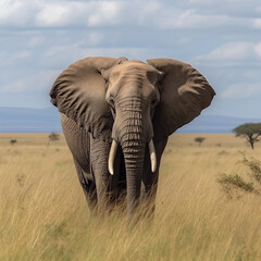 Fototapeta na wymiar Elefant in der Natur