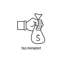 tax payment concept line icon. Simple element illustration. tax payment concept outline symbol design.